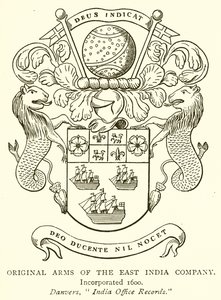 Originale våben fra East India Company af English School