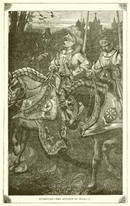 Otterburn--The Advance of Hotspur af English School