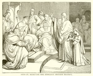 Otto IV modtager den supplierende prinsesse Beatrix af English School