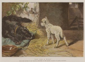 Ud på en gåtur (farvelitografi) af English School