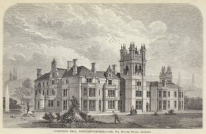 Overstone Hall, Northamptonshire (gravering) af English School