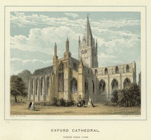 Oxford Cathedral, udsigt til nordvest af English School