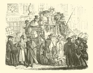 Oxford To London Coach (træsnit) af English School