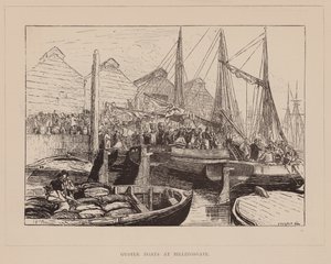 Østersbåde ved Billingsgate (kobberstik) af English School