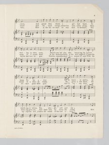 Side 3 af et partitur til sangen Just a Soldier af English School