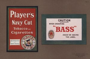 Seite aus Jordans Emaille-Schildern