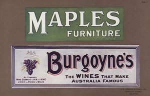 Seite aus Jordans Emaille-Schildern