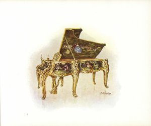 Side fra Steinway & Sons Art Catalogue (farve litho) af English School