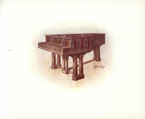 Side fra Steinway & Sons Art Catalogue (farve litho) af English School