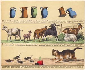 Side fra Den nye billedbog (farve litho) af English School