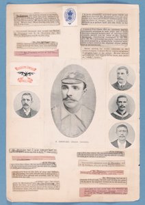 Side fra en scrapbog udarbejdet af Nat Whittaker i sæsonen 1895-96 af English School