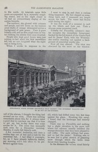 Side fra magasinartikel om et imaginært snebundet London af English School