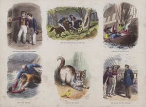 Side fra den attraktive billedbog (farvegravering) af English School