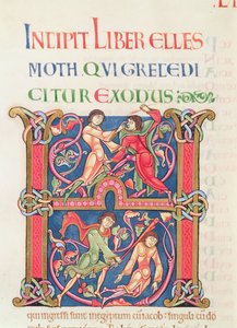 Side fra Winchester Bible, ca. 1150-80 (vellum) af English School