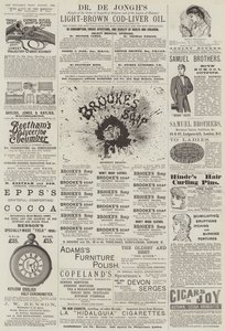 Side med annoncer (gravering) af English School