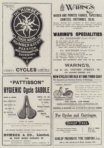 Side med annoncer (gravering) af English School