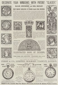 Side med annoncer (gravering) af English School