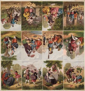 Seite mit viktorianischen Druckausschnitten