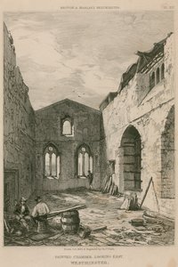 Malet kammer, kigger mod øst, Westminster Palace, London af English School