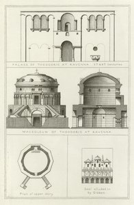 Theodorics palads og mausoleum i Ravenna, Italien, 5. og 6. århundrede af English School