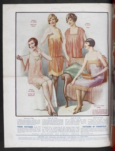 Papirmønstre til chemise, knickers, cami-knickers og tarentulle, Mode til alle, oktober af English School