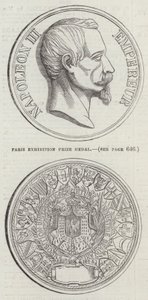 Paris udstillingsprismedalje (gravering) af English School