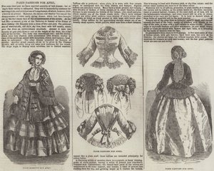 Paris Fashions for april (gravering) af English School