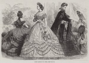Paris Fashions for april (gravering) af English School