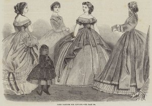 Paris Fashions for januar (gravering) af English School