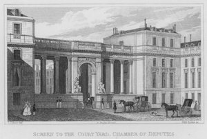 Paris, Skærm til Hofgården, Deputeretkammer (gravering) af English School