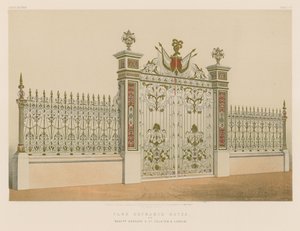 Park Entrance Gates af Mrs Kennard and Co, Falkirk og London af English School