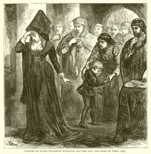 Afsked med dronning Elizabeth Wydville og hendes søn, hertugen af York, 1483