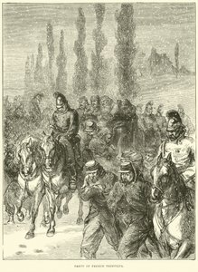 Parti af franske fanger, januar 1871 af English School