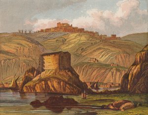 Patmos, Grækenland (farvelitografi) af English School