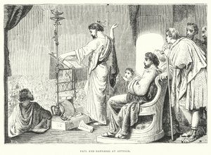 Paulus og Barnabas i Antiokia (stik) af English School