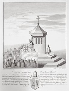 Pauls Cross and Preaching there, 1809 af English School