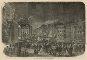 Fredsbelysninger i Waterloo Place af English School