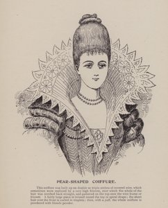 Pæreformet frisure (gravering) af English School