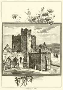 Peel Castle, Isle of Man (gravering) af English School