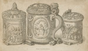 Peg Tankards af English School