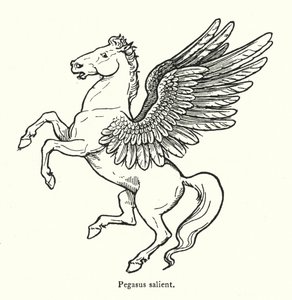 Pegasus fremtrædende (gravering) af English School