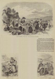 Penclawdd and its Cockle-Gatherers (gravering) af English School