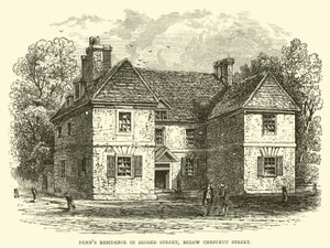 Penns Residence i Second Street, nedenfor Chestnut Street af English School