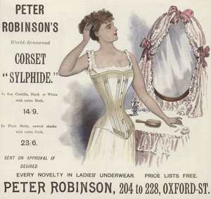 Peter Robinsons verdenskendte korsetsylphide af English School