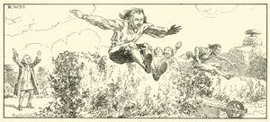Peter og hans venner i Evelyns Garden (blæk på papir) af English School