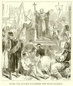 Eremitten Peter prædiker det første korstog af English School