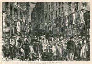 Petticoat Lane (Middlesex Street), London, 1870 af English School