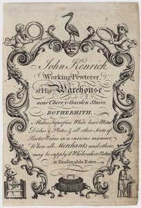 Pewterer, John Kenrick, byttekort af English School