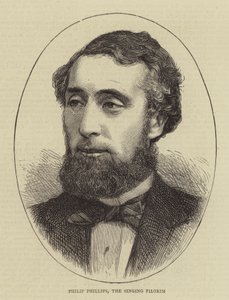 Philip Phillips, den syngende pilgrim (gravering) af English School
