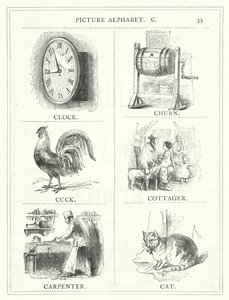 Billedalfabet, C (gravering) af English School